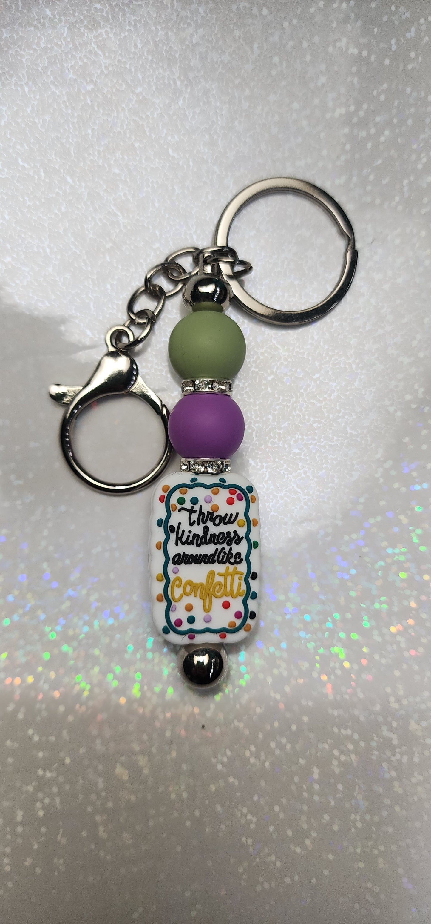 Handmade Kindness Confetti Keychain