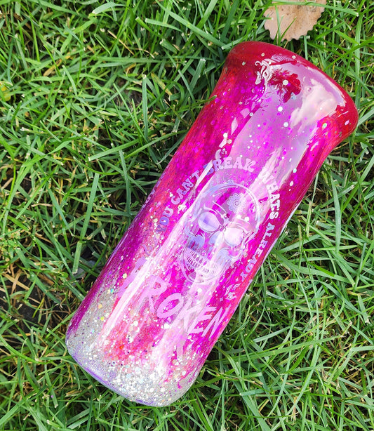 💖 Calm Your Fucking Tits | Pink Epoxy Swirl Tumbler | 20oz/30oz Stainless Steel Glitter Cup | You Can't Break What's Already Broken