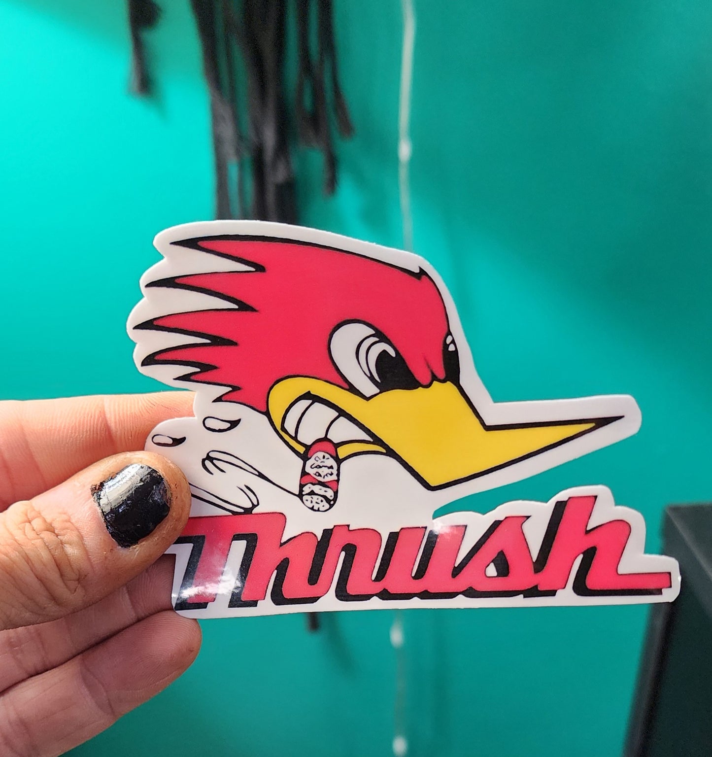 Thrush Exhaust Sticker 4 x 3 | Car Decal Vinyl | Racing Muffler Logo | Automotive Sticker for Cars, Trucks, Bikes | Durable Weatherproof 3-Inch Sticker