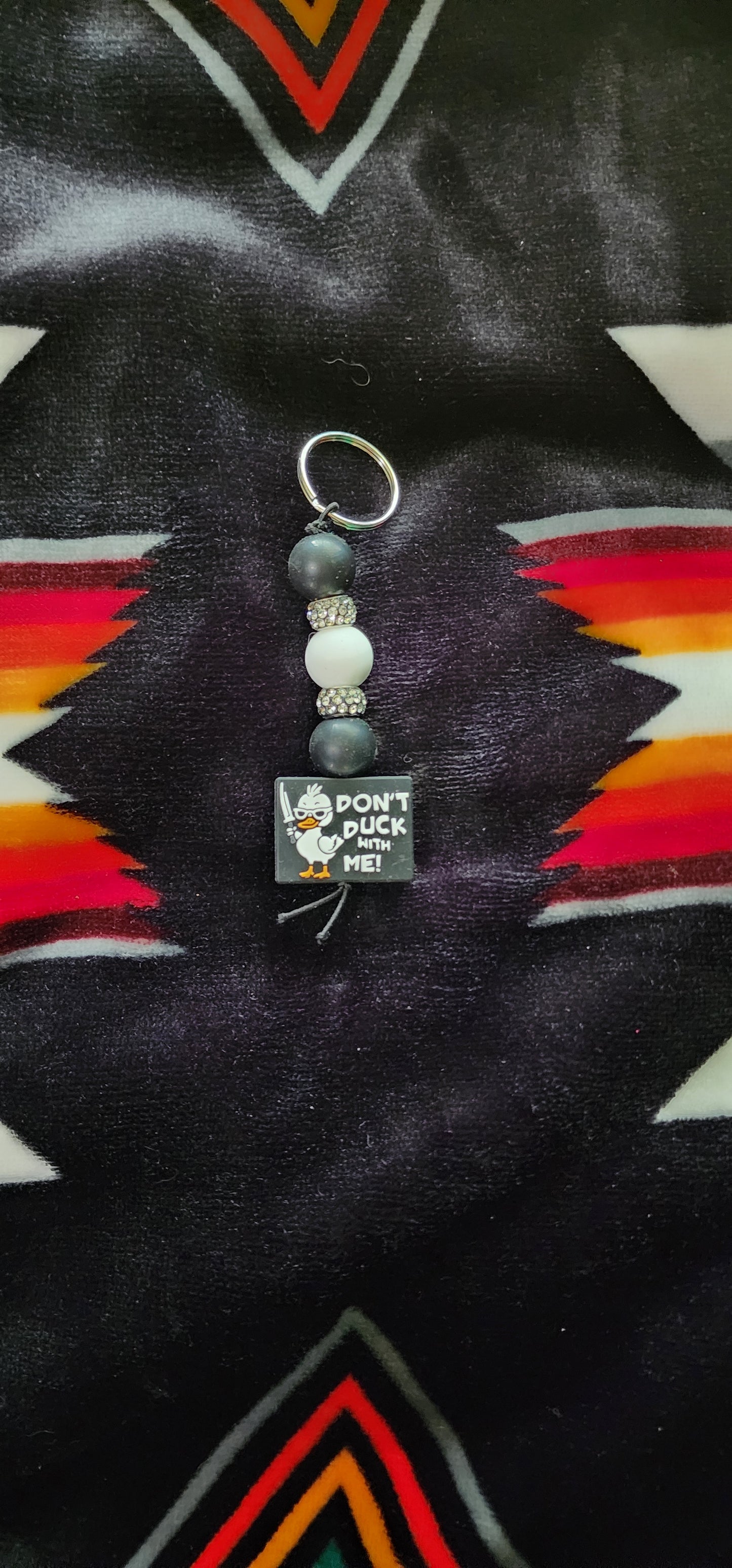 Handmade "Don't Duck With Me" Keychain – Funny Sassy Gift, Animal Pun, Statement Keyring