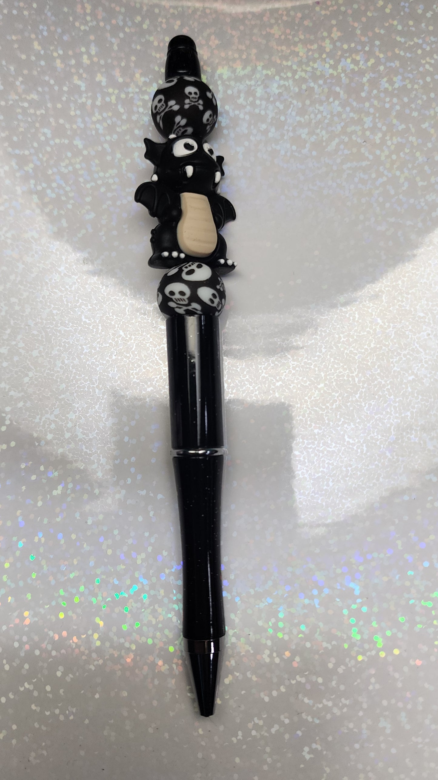 Beaded Pen Dragon Design Handcrafted Unique Writing Gift Artisanal Office Supplies Creative Stationery