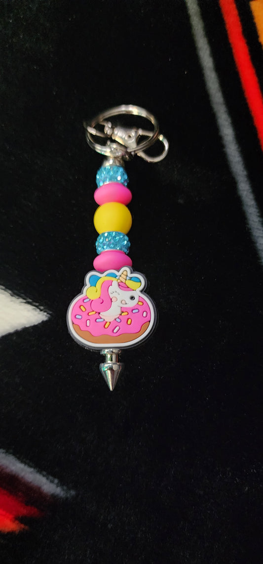 Handmade Donut Unicorn Keychain - Hempin' Mayhem