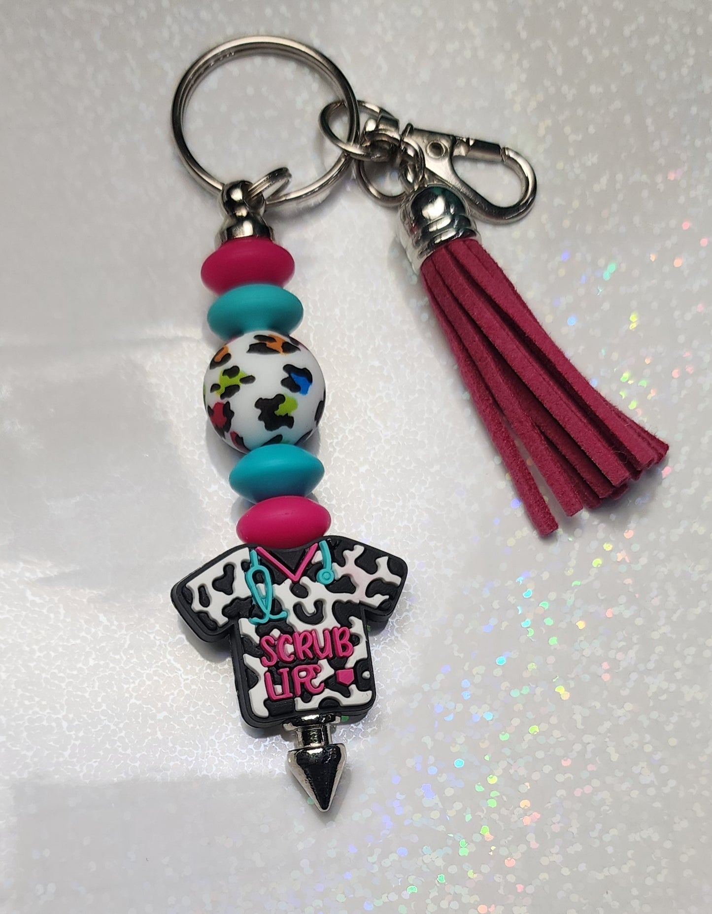 Handmade “Scrub Life” Keychain – Nurse, Doctor & Healthcare Hero Accessory