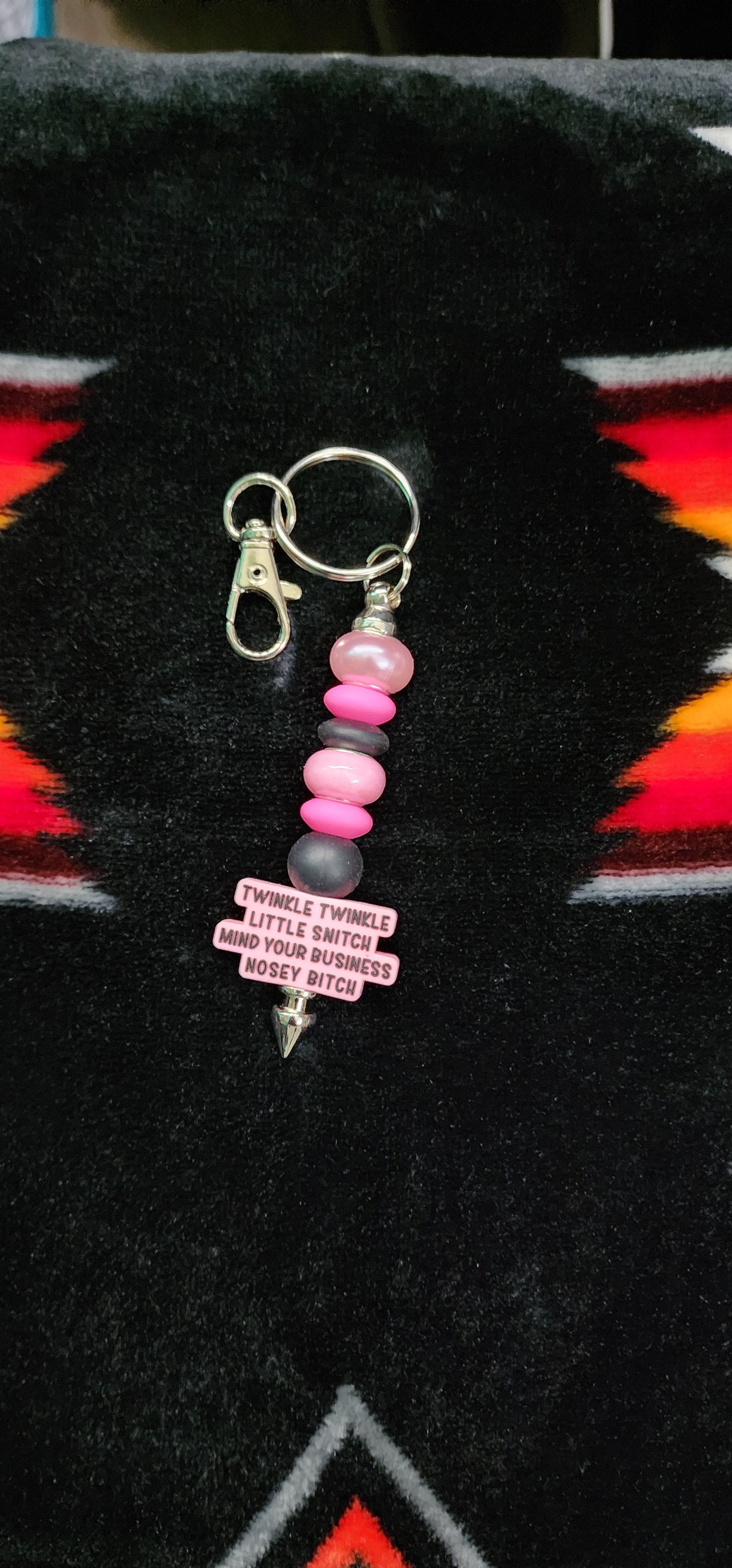 Twinkle Little Snitch Keychain | Funny Sarcastic Keychain | Sassy Keychain for Women | Humorous Bag Charm Gift | Cute Snarky Keychain Accessory