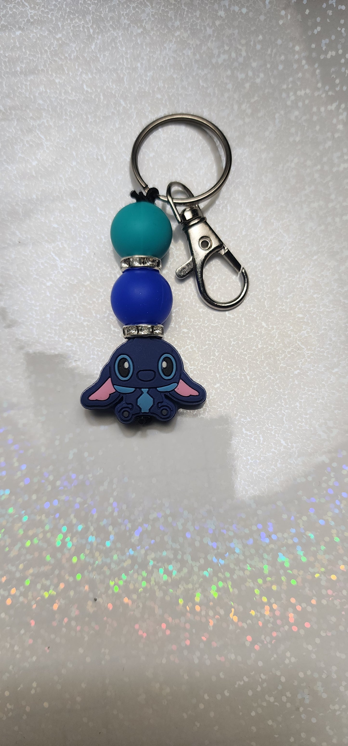Handmade Dory Keychain: Beaded Character Keyring