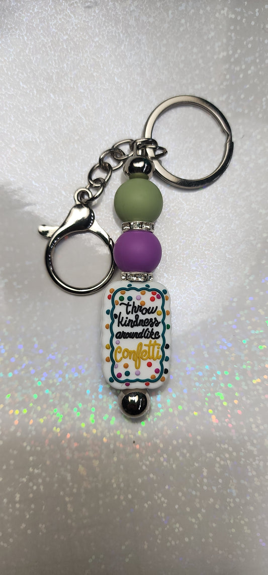 Handmade Kindness Confetti Keychain