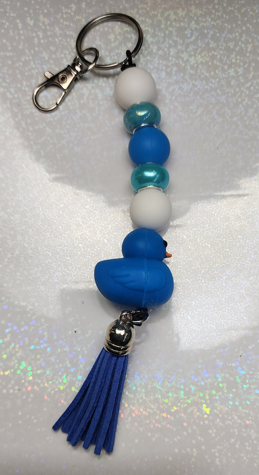 Handmade Rubber Ducky Keychain – Cute Bath Time Charm, Fun Sassy Bag Accessory, Gift for Kids & Adults