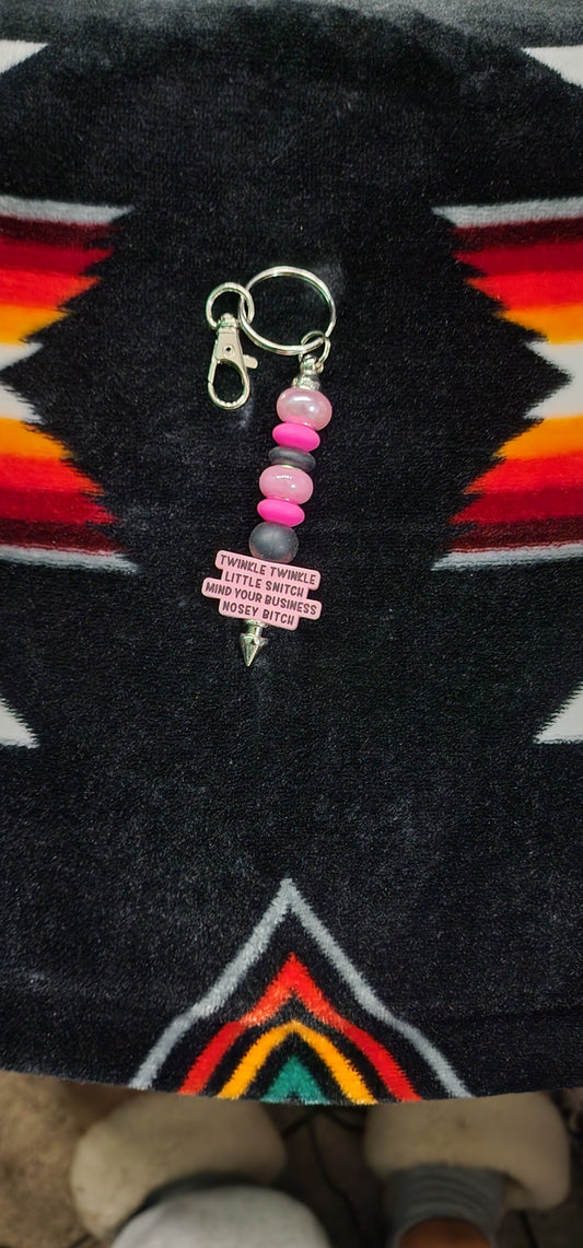 Twinkle Little Snitch Keychain | Funny Sarcastic Keychain | Sassy Keychain for Women | Humorous Bag Charm Gift | Cute Snarky Keychain Accessory