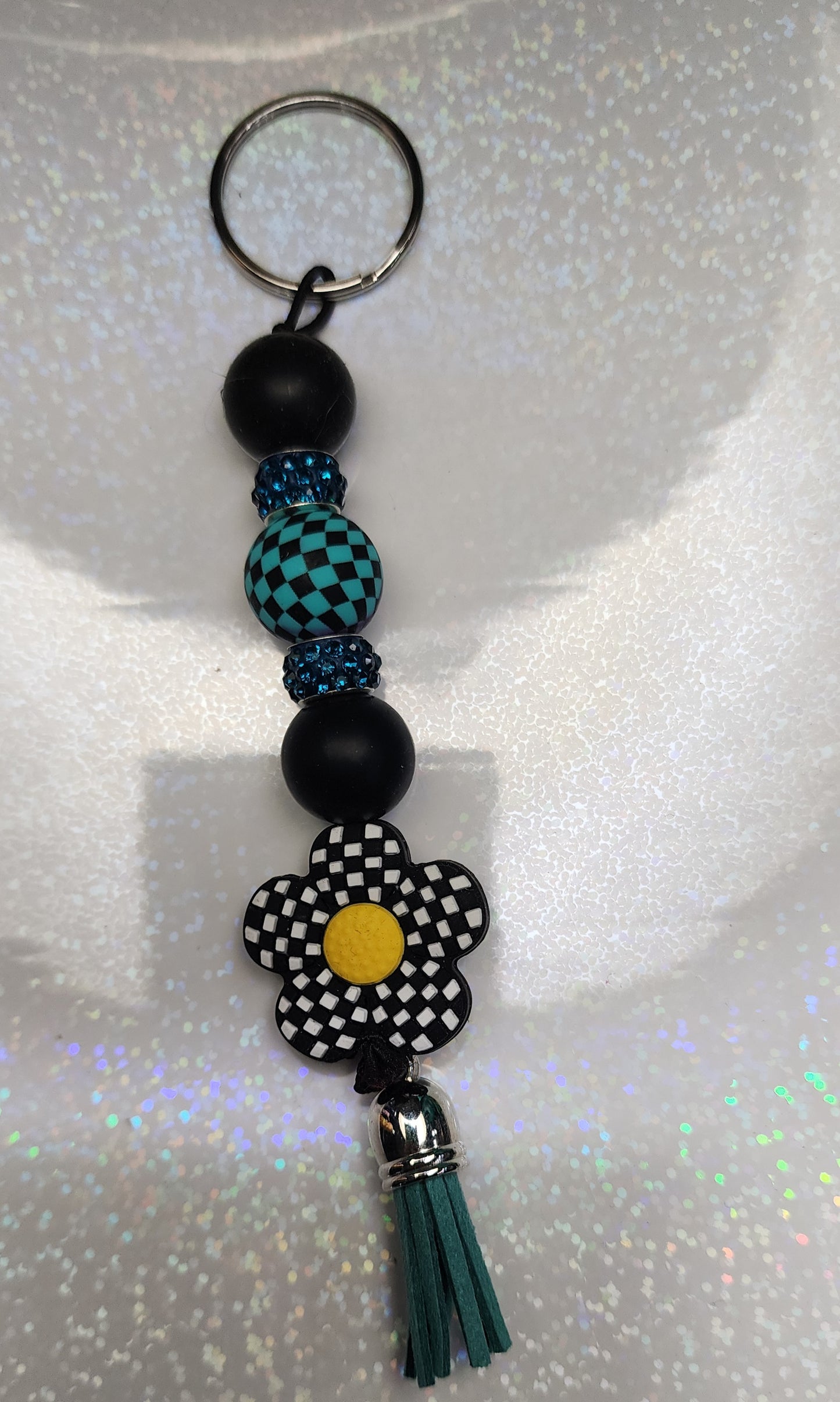 Dirt Race Track Beaded Keychain – Weekends Are for Dirt, Handmade Racing Lover Gift – Sassy Bag Charm