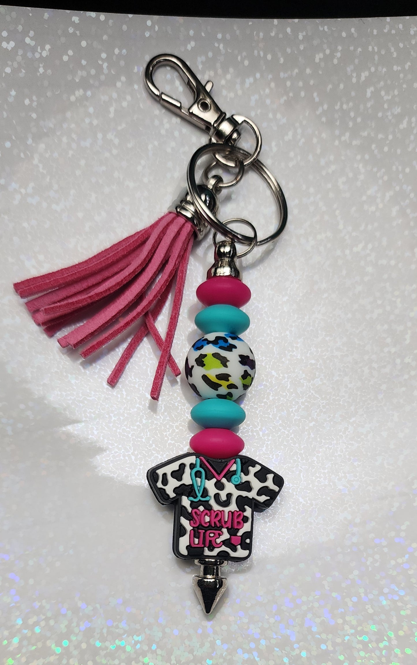 Handmade “Scrub Life” Keychain – Nurse, Doctor & Healthcare Hero Accessory
