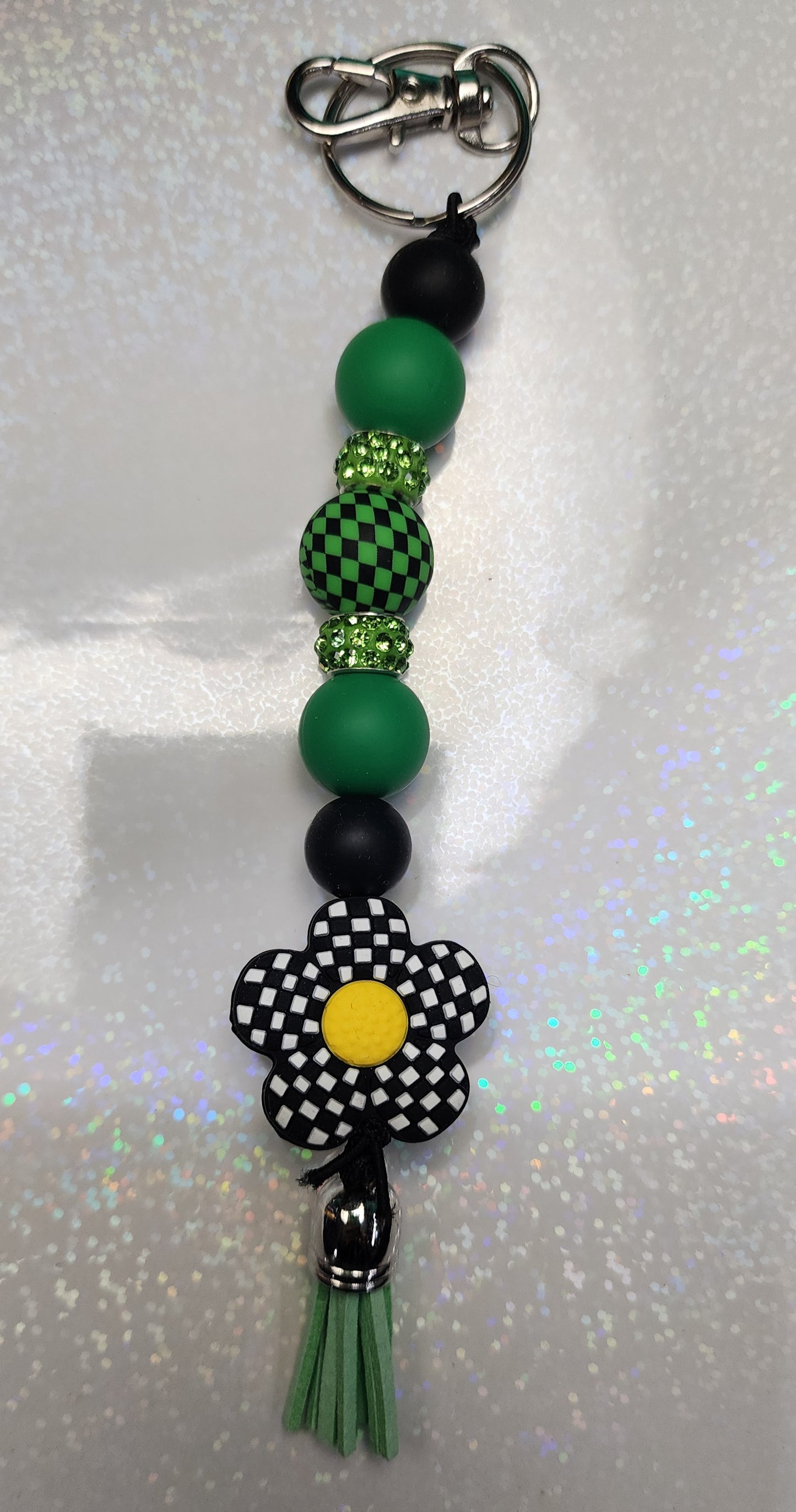 Dirt Race Track Beaded Keychain – Weekends Are for Dirt, Handmade Racing Lover Gift – Sassy Bag Charm