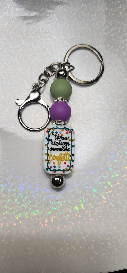 Handmade Kindness Confetti Keychain