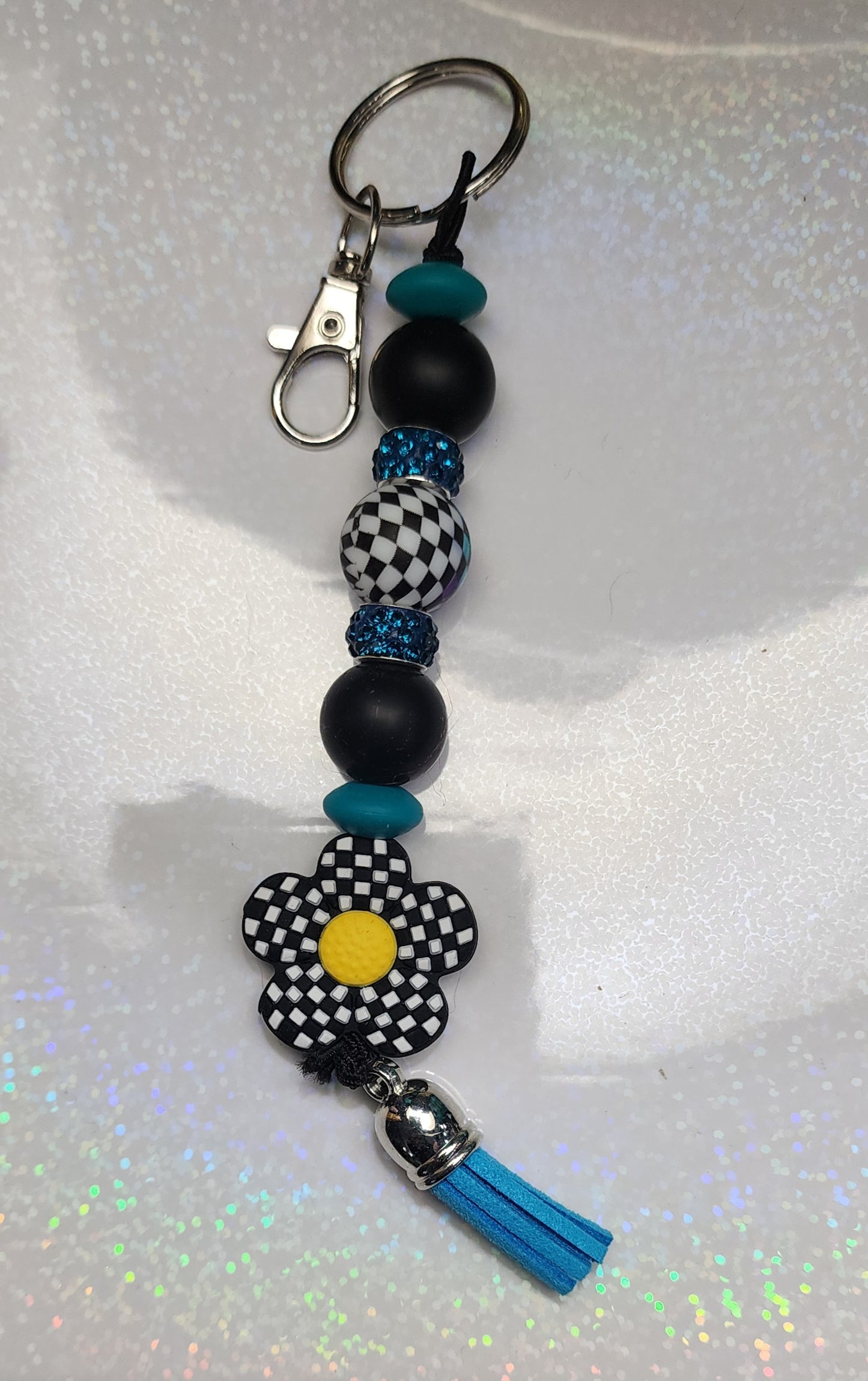 Dirt Race Track Beaded Keychain – Weekends Are for Dirt, Handmade Racing Lover Gift – Sassy Bag Charm